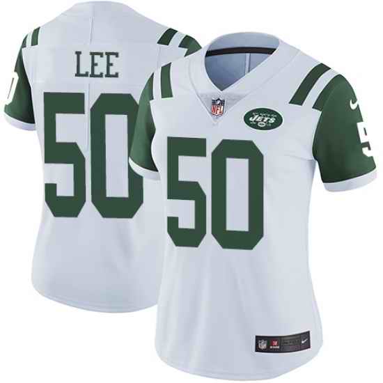 Nike Jets #58 Darron Lee White Womens Stitched NFL Vapor Untouchable Limited Jersey